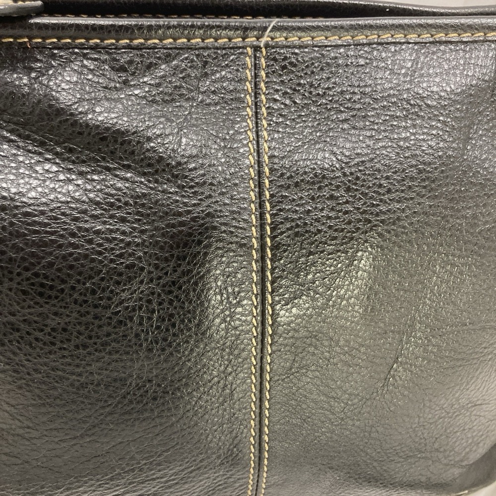 The Sak Black Shoulder Strap Pebbled Leather Soft Purse Bag - Picture 8 of 12